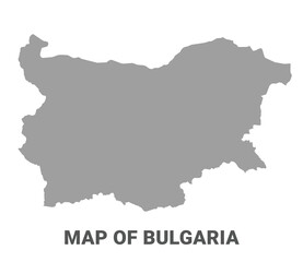 Simple flat Bulgaria map Grey vector