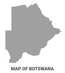 Simple flat Botswana map Grey vector
