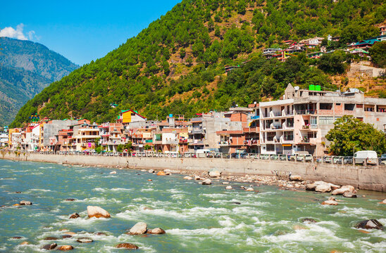 Beas river near Kullu town, India