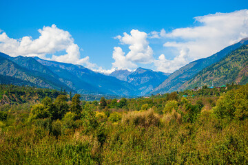 Himalaya mountains panoramic landscape, India