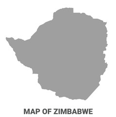 Simple flat Zimbabwe map Grey vector