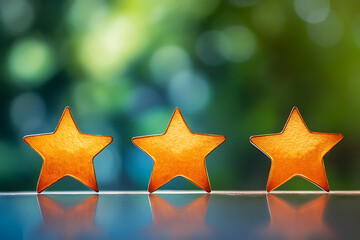 Three Golden Stars: Excellent Service and Quality