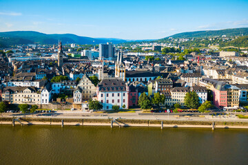 Fototapeta premium Koblenz city skyline in Germany