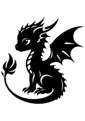 Baby Dragon SVG, Baby Baby Dragon Svg Bundle, Cute Baby Dragon Vector, Baby Dragon Silhouette, Baby Dragon Clipart, Baby Baby Dragon Cut File, Baby Animal Svg Files, Mythical Creature Svg, Fantasy Cre