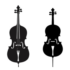 cello black color vector