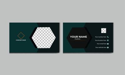 Clean modern minimal business visiting card design template
