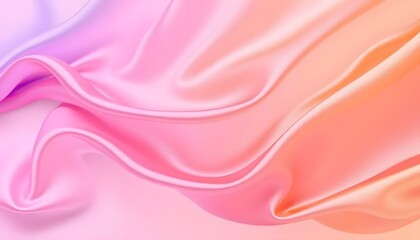 Random color silk cloth flows beautifully on isolated transparent background