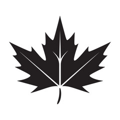 Canadian maple leaf silhouette vector icon illustration