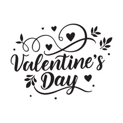 Happy Valentines day typography. Vector art..