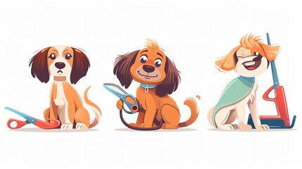 Professional Pet Grooming Salon: Dog Grooming Process Captured