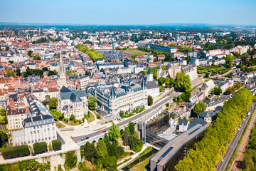 Pau aerial panoramic view, France