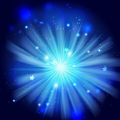 Fototapeta premium abstract blue background with waves