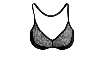 Black Bralette, Isolated, transparent Background, HD Image, Apparel