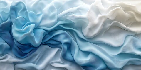 Fototapeta premium Abstract blue and white fabric texture. (1)