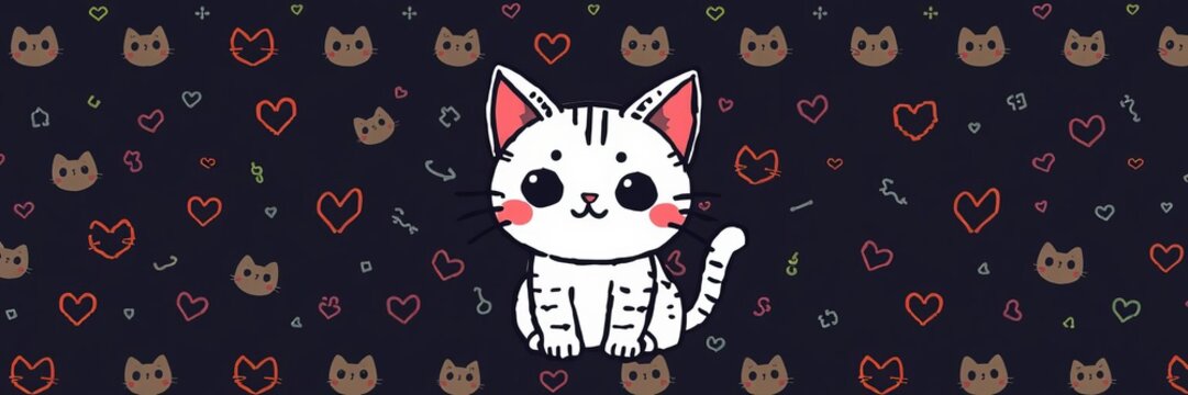 8 bit style vintage pattern with cute cat character in tamagotchi style, perfect for retro gaming enthusiasts and cat lovers, vintage, enthusiasts