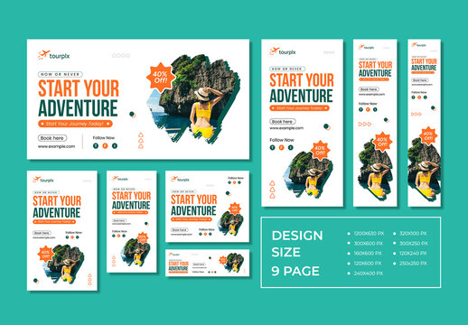 Travel Web Banner Ads Template