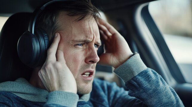 Car making unusual noises during a drive. Featuring a worried driver