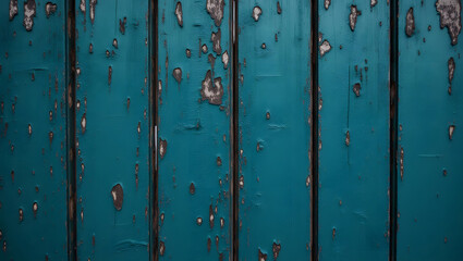 Aged Wooden Surface with Peeling Paint and Cracks