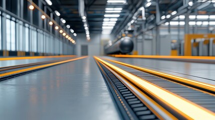 Obraz premium Manufacturing Process Showcase Industrial Facility Photo Modern Environment Low Angle View Technology Insight
