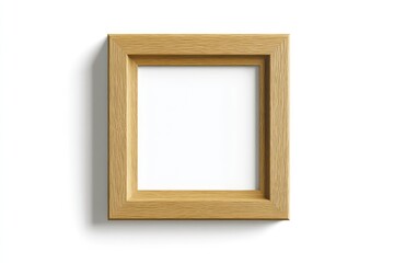 High-quality mockup of a light wood picture frame, placed on a clean white background. The frame has a minimalist, natural light wood texture