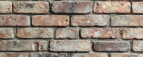 Obraz premium Brick masonry wall with visible mortar lines, showcasing rustic texture