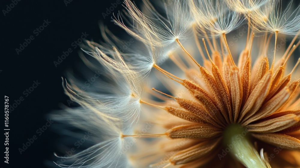 Wall mural beautiful symbolic macro image of fragility in form of round. abstract image.