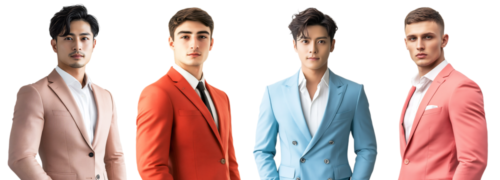 Confident Businessmen Portraits in Formal Attire for Corporate Concept