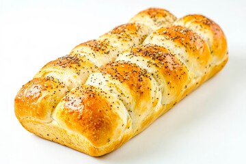 Garlic bread isolated on white background.