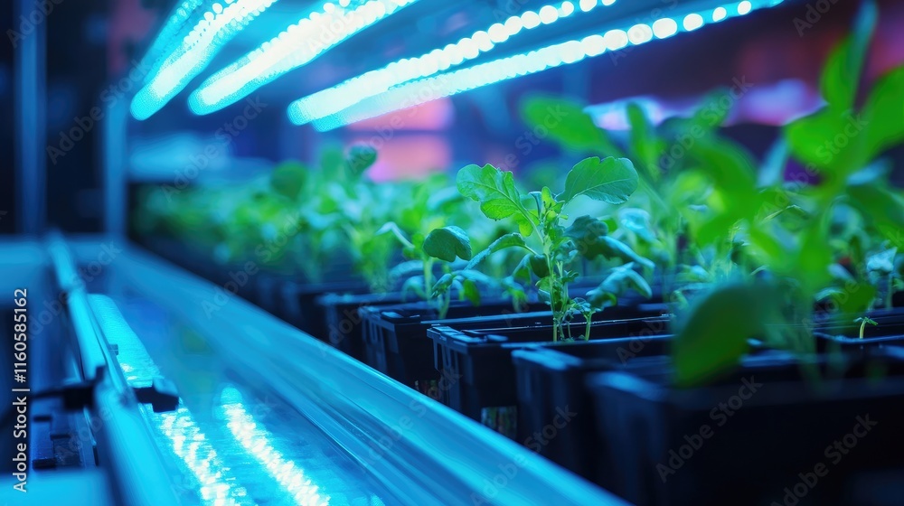 Aufkleber A technological display of microelectronic sensors in smart agriculture, demonstrating innovation in farming practices with side copy space.