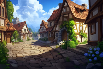 2D abstract gaming background illustration Casual game background environment for adventure or combat mobile game. cartoon style in game art background environment.