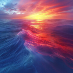 sunset over the sea