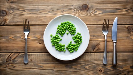 peas on a plate