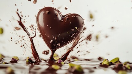 Dubai Chocolate Kunafa Pistachio on white background,Dubai Chocolate bar with green kadayif and pistachio spread,popular and viral chocolate 2024,space for text.