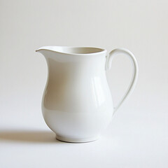 Ceramic milk jar isolated on transparent background