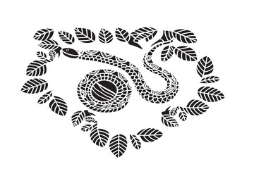 Transparent PNG available
coloring book page for adults and children. snake on tree trunk against abstract fantasy floral background. chinese new year 2025 zodiac sign