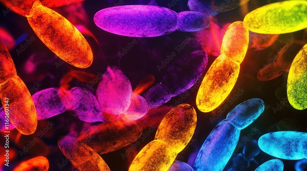 Poster Digital rendering of prophase chromosomes and spindle apparatus in vibrant colors, symbolizing the complex process of cell division.