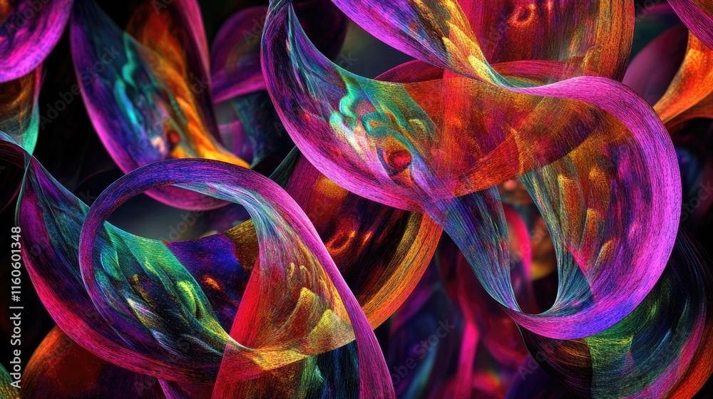 Poster Digital rendering of prophase chromosomes and spindle apparatus in vibrant colors, symbolizing the complex process of cell division.