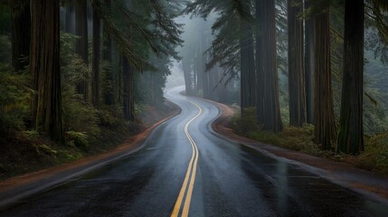 Fototapeta premium road in the woods