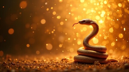 Abstract sparkling gold background with fireworks. Concept of Christmas Eve, New Year, Lunar New Year