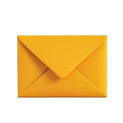Yellow envelope 3d isolated on transparent background