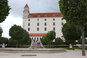 Bratislava Castle, view from the garden, Capital of Slovakia