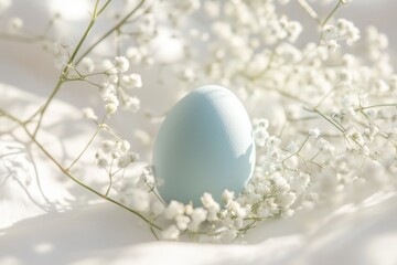 Fototapeta premium Osterei in blauer Pastellfarbe