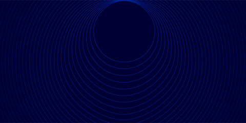 Vector abstract dark blue dotted background with dimensional perspective, technology and science theme