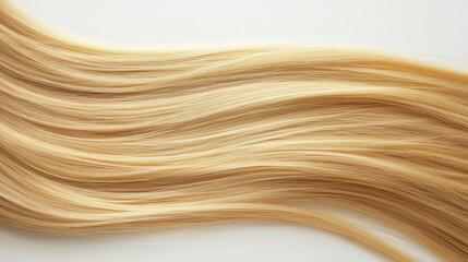 Beautiful model girl with Blond hair strand,silky healthy wavy hair strand,hair wavy ribbon, with smooth,Keratin straightening,Treatment,straight long hair,procedures,Smooth hairstyle.