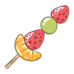 Transparent PNG Tanghulu korean food korean dessert street food asian food illustration