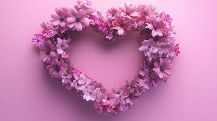 Obraz premium Romantic floral valentine frame love in bloom