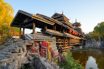 Wind and Rain Bridge, Dong Scenic Area, China Ethnic Museum