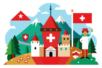 fairy tale castle on hill