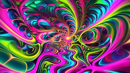 Fototapeta premium a vibrant and psychedelic abstract artwork
