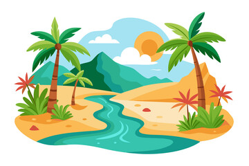 Obraz premium tropical island with palms